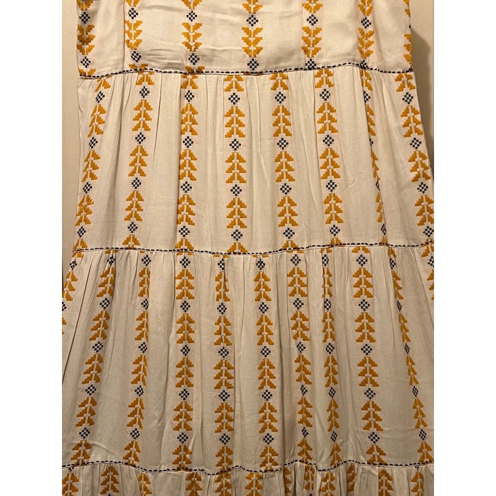 Versona Large Tank Dress Aztec Tassels Maxi Lined Tiered Career festival Comfort - Picture 12 of 16